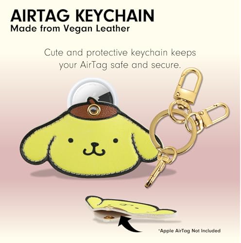 Image of Sonix x Sanrio Character Keychain Case Compatible with Apple AirTag | Protective AirTag Cover Keychain | Pompompurin
