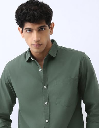 Image of Urbano Fashion Men's Cotton Full Sleeve Regular Fit Casual Solid Shirt