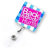 Ausweishalter für Rücken und Körper, einziehbar, für Krankenschwestern, Krankenpfleger, RN, CNA, LPN, Arzt, medizinische Arbeiter und Lehrer, lustiges Geschenk für Krankenschwestern, Ausweishalter mit