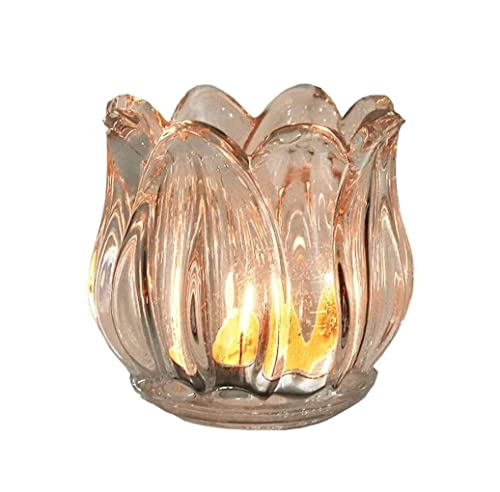 Bougeoir Chandelier Candélabre Bougeoir Lotus Cristal Bougeoir Romantique Table À Manger Chandelier Maison Restaurant Décoration Bougeoir Decoratif (Color : A) Cover