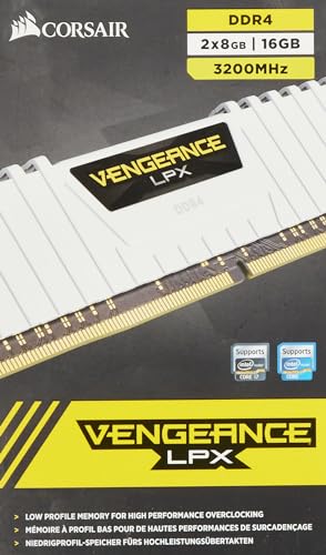 Image of Corsair Vengeance LPX 16GB (2x8GB) DDR4 DRAM 3200MHz C16 Desktop Memory Kit - White (CMK16GX4M2B3200C16W)