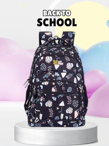 Image of Zilo Sweet Treats 34L School Backpack - Ice Cream & Candy Fun Edition for Kids (Girls & Boys)