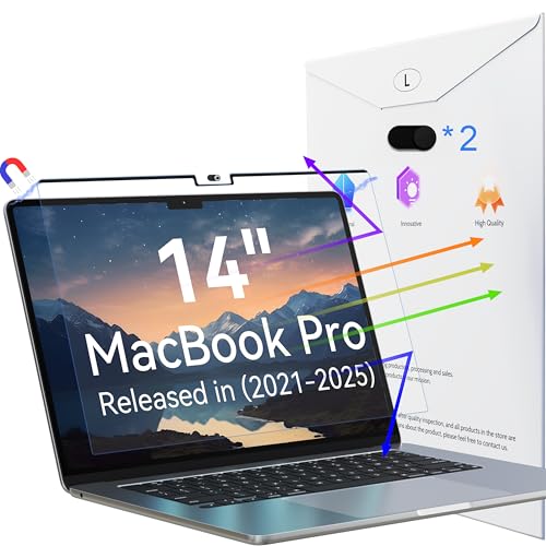 Peslv Magnetic Anti Blue Light Screen Protector for MacBook Pro 14 Inch (2021-2025, M1, M2, M3, M4,