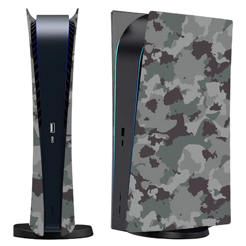 Image of Digital Edition Face Plates Cover Skins Shell Panels for PS5 Console, Accessories for PlayStation 5 Protective Shell Replacement Faceplate (Camouflage)