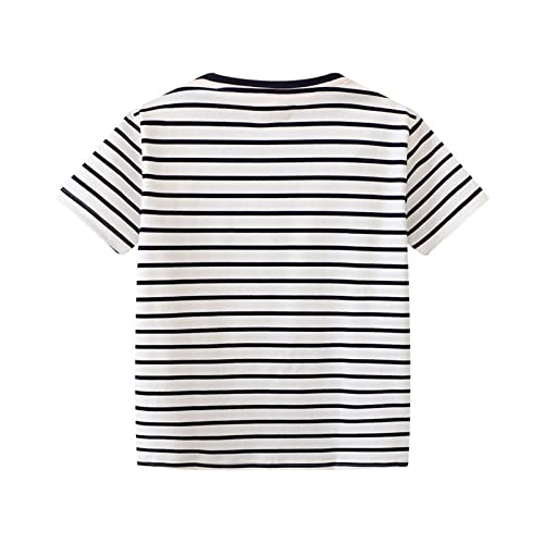 Kids Boys Striped Long Sleeve Undershirt Children's Crewneck Clothes T Shirts Teens Athletic Tops Tee School Uniform