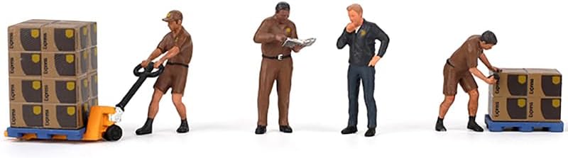 Driver and Workers 7 Piece Figure Set for 1/64 Scale Models by Mini GT MGTAC30