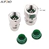 R12 to R134A AC Retrofit Fitting Adapter Kit, R12 R22 to R134A High/Low Fitting Port Retrofit 1/4’’ to 7/16"-20 UNF Conversion Adapter for AC Air Conditioner Refrigerant #4
