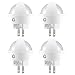 Kohree Automatic Plug-in LED Night Light Lamp with Dusk to Dawn Sensor (White),Pack of 4