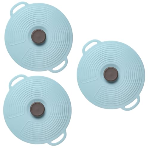 TOPBATHY 3St Topfdeckel aus Silikon küchenartikel kitchen accessories Lebensmittelabdeckung Pfannendeckel Dichtungsabdeckung aus Silikon Deckel aus verbrühsicherem Silikon Kieselgel Green
