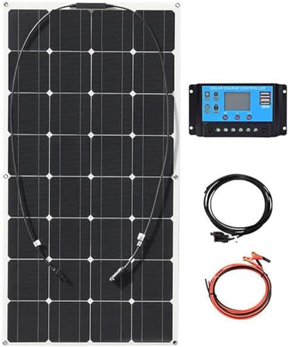 Panneau solaire 100W monocristallin avec contrôleur de charge 10A pour batterie