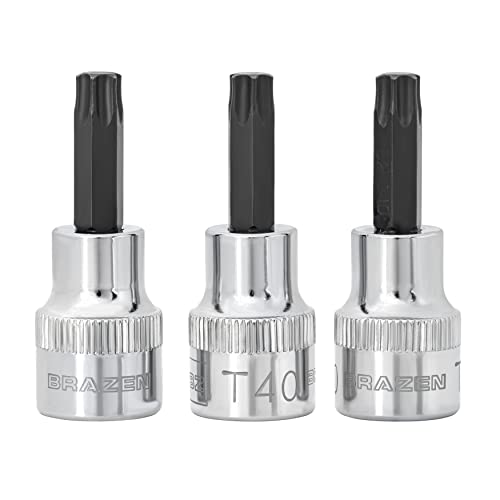 BRAZEN T40 Torx/Star Drive Socket Three Pack (3/8