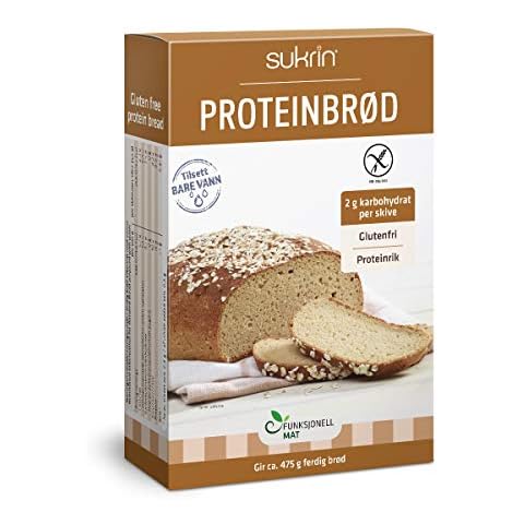 Sukrin Protein Bread Mix - Low carb, Gluten Free, Yeast Free, Easy Baking for Keto Diets, High Fibre, High Protein, 220 g Cover