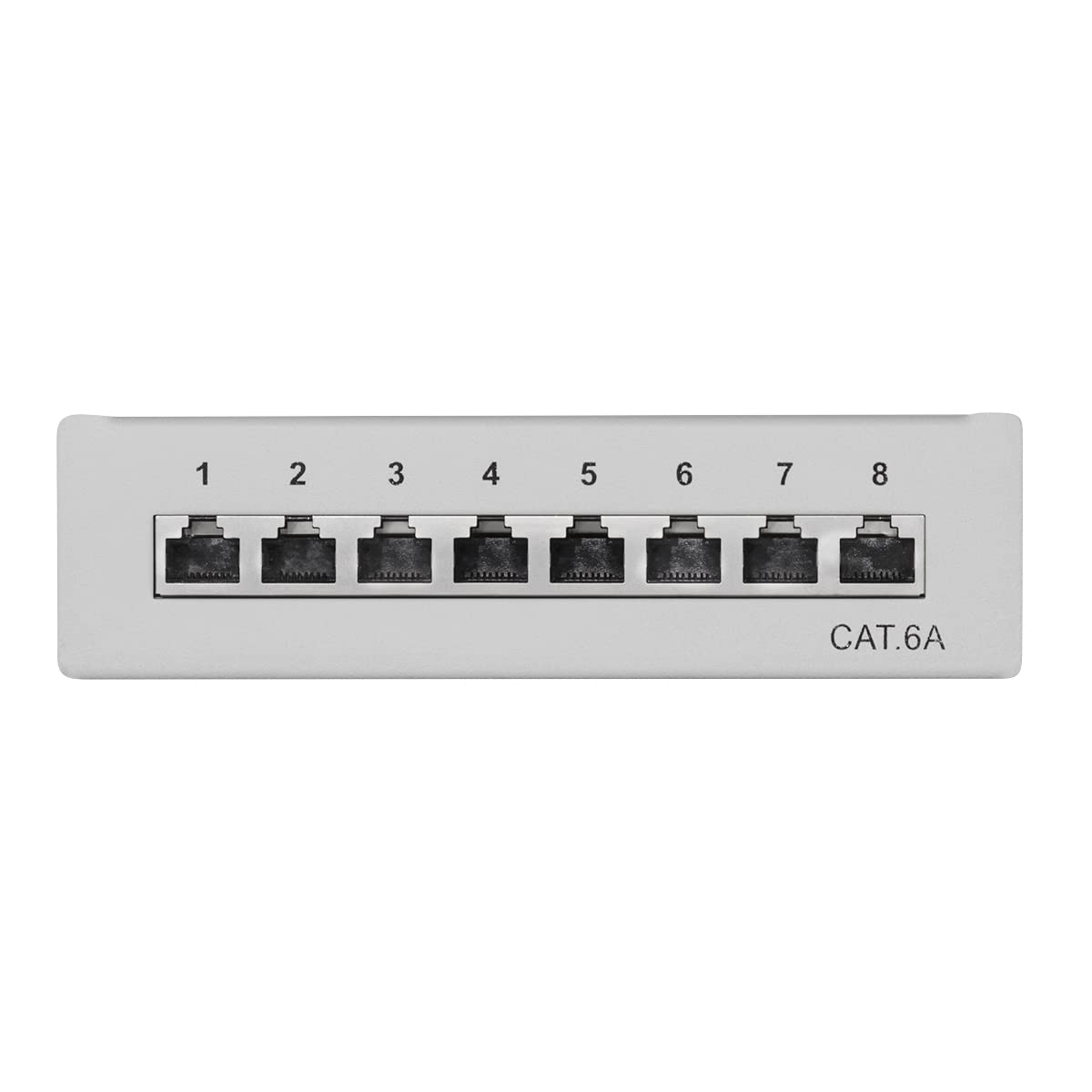 LOGILINK PATCHPANEL Cat.6A Tisch/Wand 8-Port, Gris