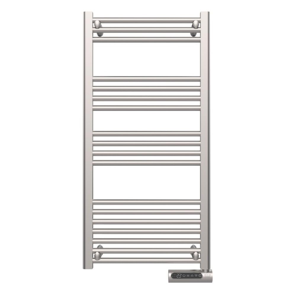 Cecotec Elektrischer Badheizkörper ReadyWarm 9200 Smart Towel Steel. 750 W, LED-Display, Touch Control, Timer, 3 Betriebsmodi, ideal für Badezimmer, 2 Sicherheitssysteme, IP24, Schwarz