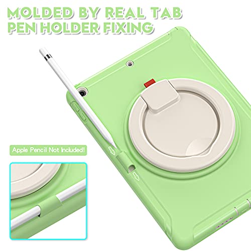 Visaccy Case for iPad 9/8/7 Generation 10.2 Inch, Slim Silicone TPU Bumper Shockproof Armor Case with Rotatable Stands - Image 2