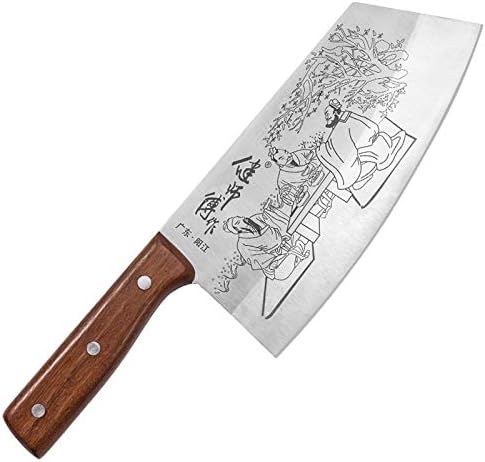 DAXXIN Meat Cleaver,Cleaver Knife, Chinese Culture Kitchen Knife Chef's Cooking Cleaver Cutter Meat Vegetables Slicing Cutlery Traditional Chinese Painting Knives