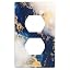 Blue Gold Marble Ink Abstract Art