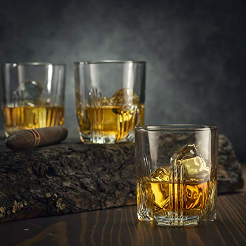 Whiskey Glass Set, Italian Crafted Whiskey Glasses 6 piece Exquisite Cocktail Glasses For Whiskey, Bourbon, Scotch, Cocktails Alcohol, Etc. | 9.5 Oz. Drinking Glasses (6 Whiskey Glasses) - Thumbnail 2