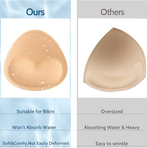 Image of Nimiah Waterproof Bathing Suit Inserts, Push up Padding for Swimsuit Tops