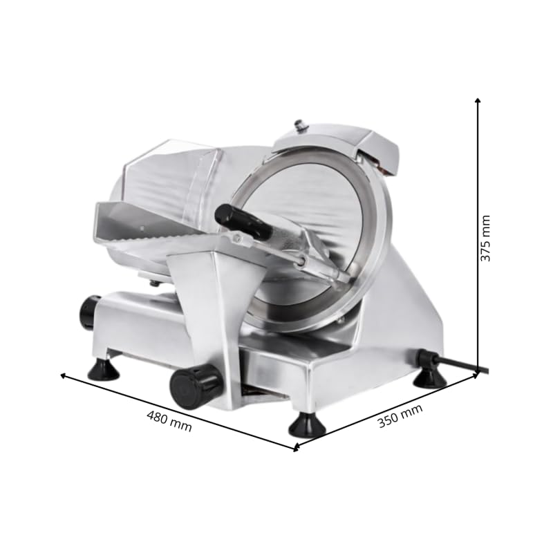 Affettatrice per macelleria grigio affettatrice con lama 250 mm affettatrice professionale taglio preciso affettatrice per carni e prosciutti, affettatrice regolabile 0-12 mm macelleria salumi