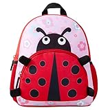 mygreen Kids Backpack for School Girls Toddlers Girls 2-4 Cute Lightweight Bookbag Preschool Kindergarten Primary Daycare School Travel Gifts Bags Pink Ladybug