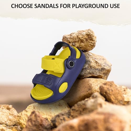 Image of GLJ Kids Comfort Clogs Sandals For Boy And Girl, 1 to 4 Years, Two-Strap Design, Easy To Wear Slip On, Dust and Waterproof, 7101
