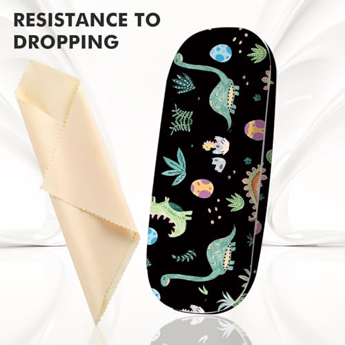 Image of Glasses Case Hard Shell,Portable Protective Eyeglasses Case, Eyeglass Holder Box with Cleaning Cloth,for Women Men