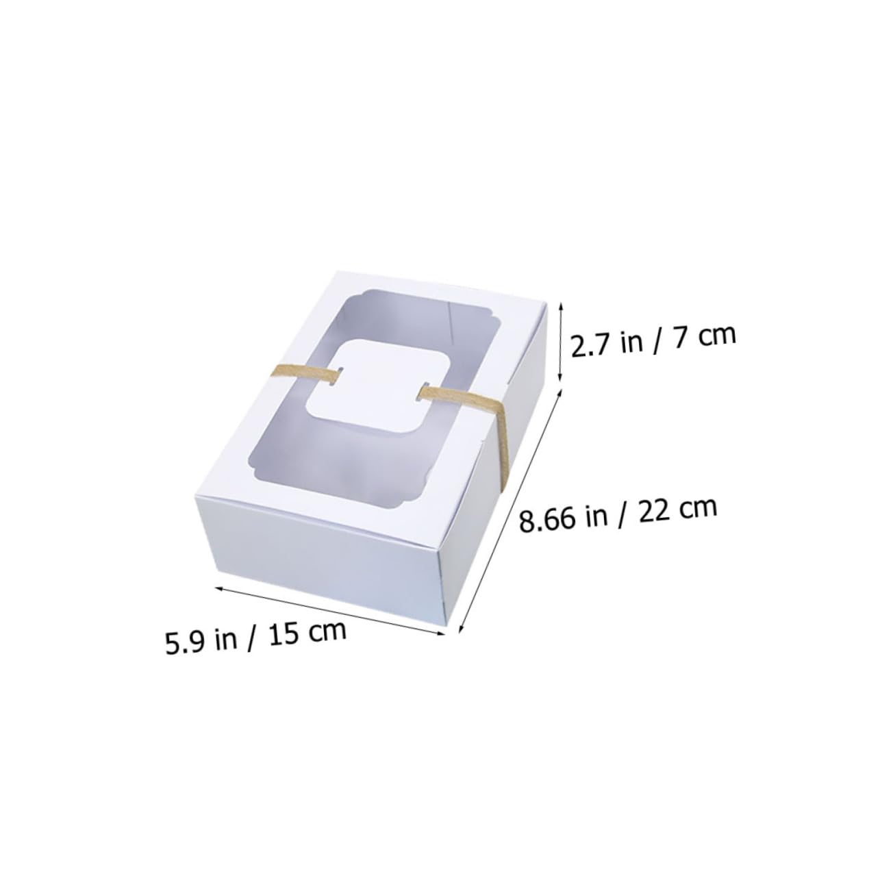 OKUMEYR Window Cookie Box Pvc Cake Holder Muffin Case Christmas Box Cake Packing