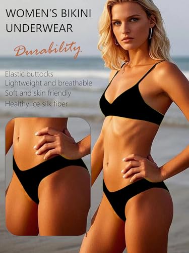 Seamless Underwear for Women No Show Panties for Ladies Sexy Bikini Hipster Low Rise Briefs Hi Cut Comfortable Soft 6 Pack2