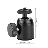 Generic K26 Obrotowa Minigłowica Kulowa Statywu 360° z funkcją panoramiczną do Lustrzanek Kompaktowa, Lekka Kula ze Stopu Aluminium o średnicy 1,02 Cala