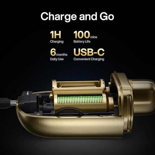 Image of yoose Nose Hair Trimmer, Alloy Rechargeable Nose Hair Trimmer for Men Women, IPX7 Waterproof, Detachable Head, Easy to Clean, Portable Travel Size Nose Trimmers, Dual Edged Blades, Painless, Gold