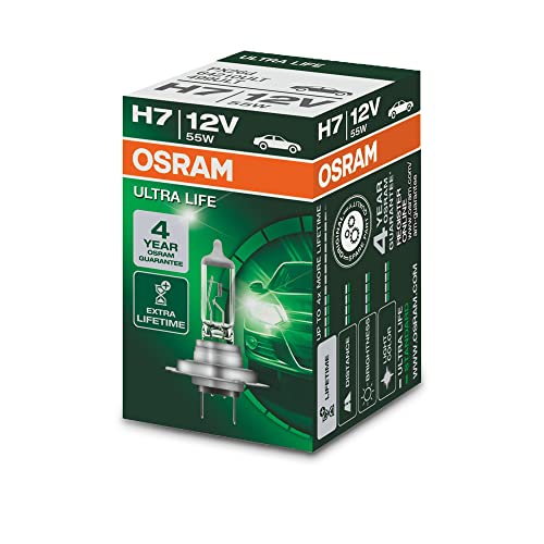 OSRAM H7 Lámpara Faro de Carretera 55W 3200K Luz Alta Halógena 64210ULT