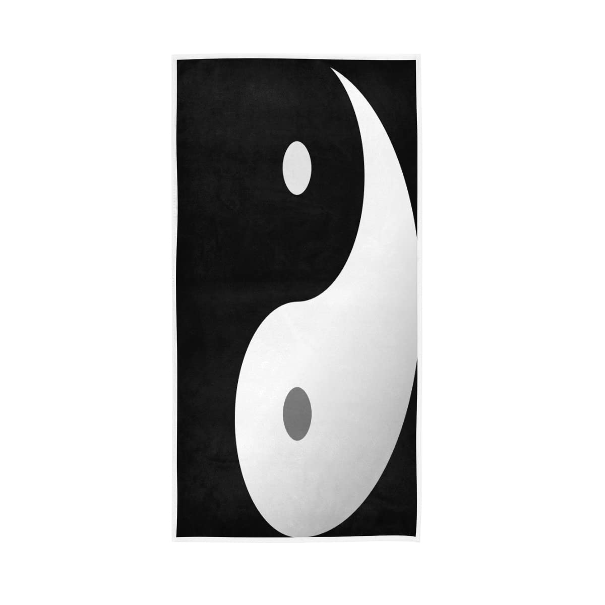 Yin Yang - Toalla de algodón para dedos (30 x 15 pulgadas, absorbente y suave, para baño en polvo, habitación y regalo de inauguración de la casa