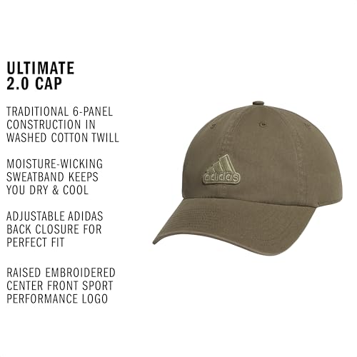 Image of adidas Men's Ultimate Baseball Cap - Athletic Relaxed Cotton Strapback Hat