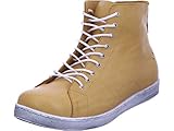 Cuir souple Andrea Conti Chaussures à Lacets Femme 0341500, Pointure:37 EU, La Couleur:Jaune