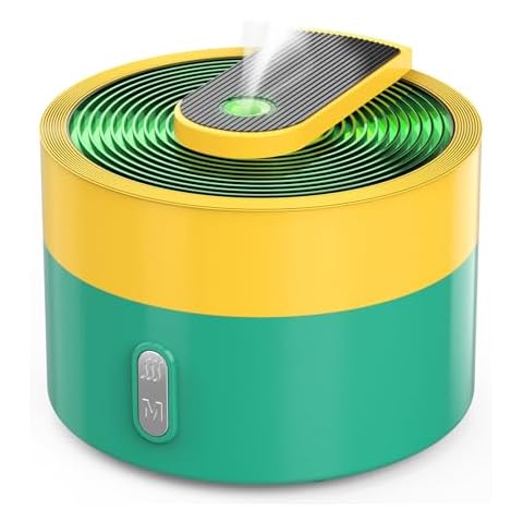DAROMA 220ML Aromatherapy Diffuser, 7 Color Lights, 2 Mist Modes, Whisper-Quiet, USB Type-C Charging, Yellow-Green Cover