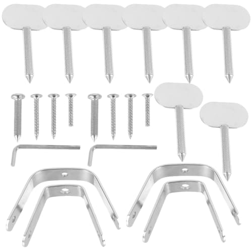 DECHOUS Soporte para Jamón Español de Acero Inoxidable Set de 2 Piezas para Fijación de Jamonero Accesorios Prácticos para Cocina y Almacenamiento en Hogar Adecuado para Banquetes y