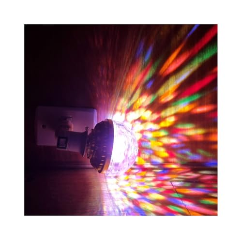 Lâmpada Bola Mágica Giratória Led Cristal Globo Bola Maluca Magic Ball Festa Colorida Palco Dança Ro