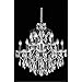 2016 St. Francis Collection Hanging Fixture D28in H28in Lt:8 Dark Bronze Finish (Swarovski Strass/Elements Crystals) Dark Bronze