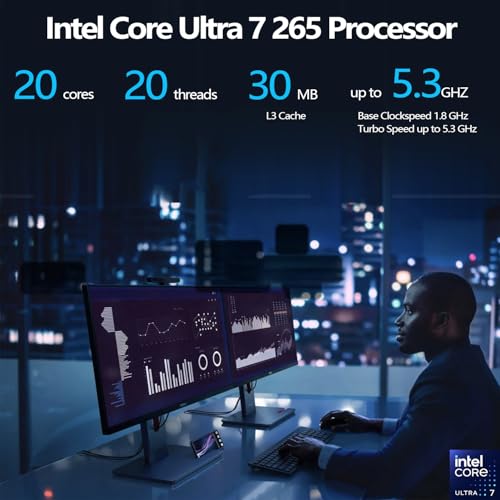 Image of Lenovo ThinkCentre M90a Pro Gen 6 Business All-in-One, 27 inch QHD 120Hz Anti-Glare, Intel Core Ultra 7 265 vPro, 32GB DDR5, 1TB SSD, Wi-Fi 7, DP, HDMI, 5MP IR Webcam, Windows 11 Pro, AI-Ready, w /Bundle