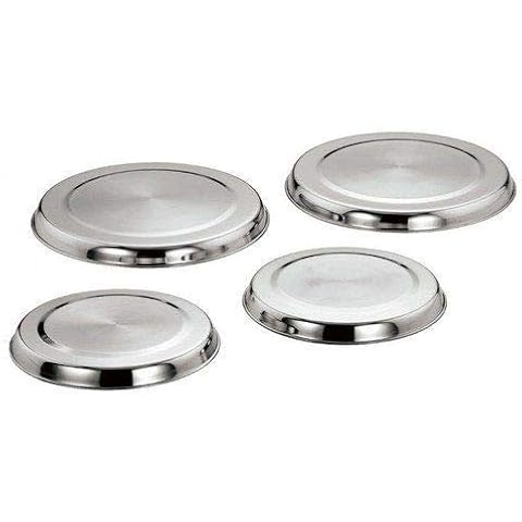Vinod Stainless Steel Electric Cooker Hob Ring Cover Lid Set of 4 Cover