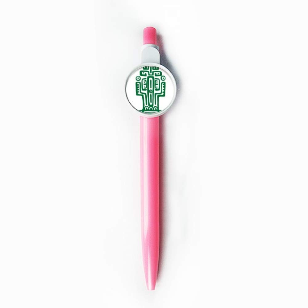 Stylo à bille rétractable Mexico Totems cactus bleu écriture fluide - 5