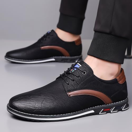 Image of Men's Premium Stylish Oxford Shoes Casual Lace Up Walking Business Driving Dress Shoes