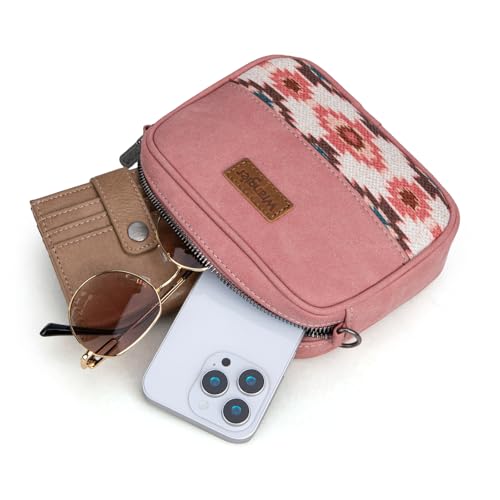 Image of Wrangler Small Crossbody Bags for Women Aztec Mini Purses with Guitar Strap | with Guitar Strap