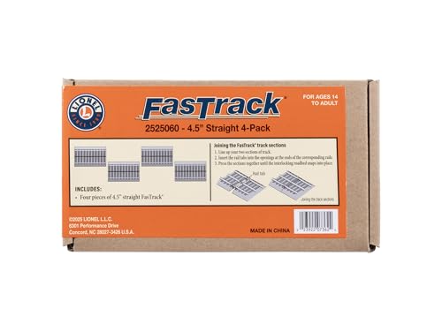 Lionel FasTrack 4.5-Inch Straight O Gauge Train Track 4-Pack, Lionel O Gauge 3-Rail FasTrack Expansion Track for Model Train Layouts & Railroad Sets, Age 14+ by Lionel - Image 5