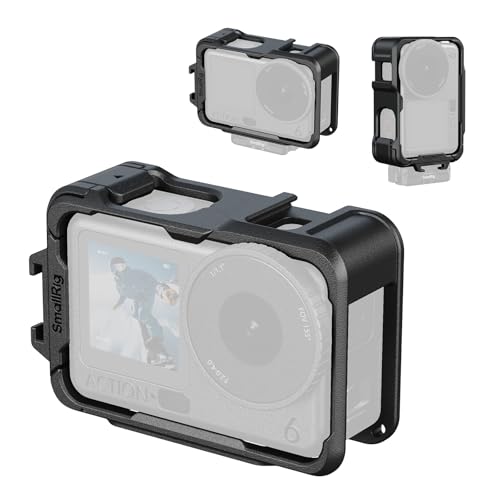 SmallRig Cage for DJI Osmo Action 6 (Basic Edition) Camera Cage with Multiple Expansion Interfaces Protective Frame with Cold Shoe Lightweight and Sturdy Full Access Design - 5886