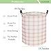 CLOCOR Kids Laundry Basket,Waterproof Baby Boys Nursery Hamper,Collapsible Fabric Storage Container,Toys Bin,Room Decor,Gift Basket（Pink Grid