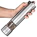 Pepper Grinder with Light - Battery Operated Pepper or Salt Mill - Stainless Steel - Easy Grip - Easy to Use - Sleek Modern Design, Adjustable Coarseness, One Handed Operation,