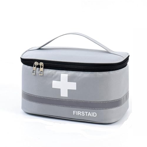 Kit Di Pronto Soccorso Ad Alta Capacità Borsa Vuota Medicine Pack Emergenza Medicina Medica Professionale Del Primo Soccorritore Con Tasche Multiple Per Forniture Mediche Grigio L