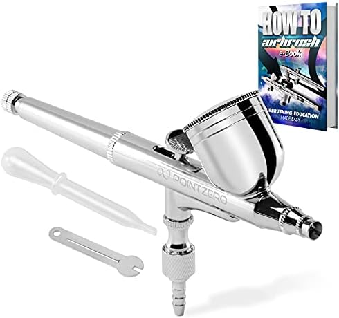 PointZero Dual-Action 7cc Gravity-Feed Airbrush Set - .3mm Nozzle